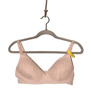 MAIDENFORM NEW $40 M Soft Support Wireless Bralette Evening Blush M/DD